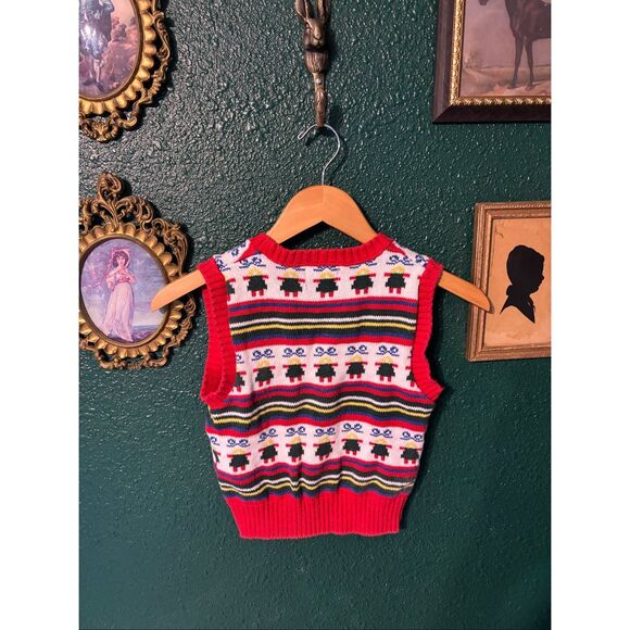Hartstrings Vintage Christmas Sweater Vest Size 6X Kids Girls - Picture 3 of 3